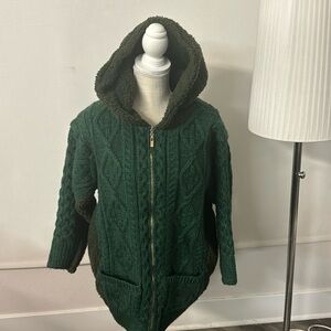 Rebell’s NWOT Cable Knit Thick Sweater Fleece Hoodie Jacket -Unisex